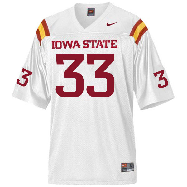 Iowa State Cyclones Men's #33 Mason Chambers Nike NCAA Authentic White College Stitched Football Jersey AM42Q20DU
